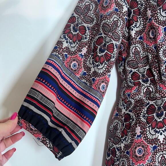 Wrap Dress Womens Small Whimsical Cottage Fairy Flowy Romance Feminine Drapey V - Picture 6 of 12